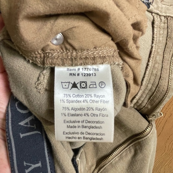 JACHS NY Men’s Khaki Stretch Twill Jeans-Style Pants 34x30 Slim Fit - Picture 6 of 7